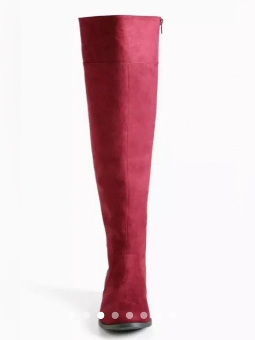 👠🌹 WIDE CALF SEXY NWT TORRID Red Rose Over-the-Knee Suede Boots! Curvy approved